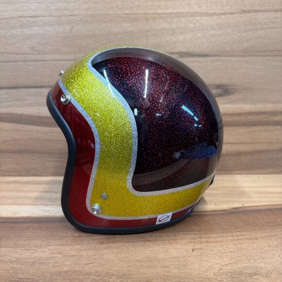 Custom paint open face metal flake helmet size M - Picture 1 of 10